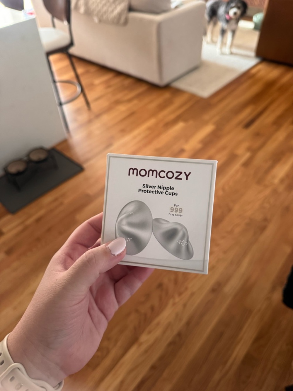 momcozy Silver Nipple Protective Cups - Lightweight Silver Pair